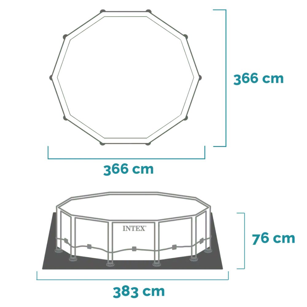 Round Metal Frame Above Ground Pool (3.65m x 76cm) Round Metal Frame Above Ground Pool (3.65m x 76cm) - Image 5