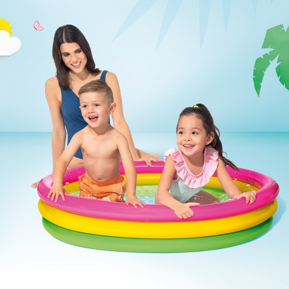 Sunset Glow 3-Ring Inflatable Pool (114 x 25cm) Sunset Glow 3-Ring Inflatable Pool (114 x 25cm) - Image 3