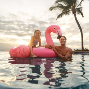 Pink Flamingo Ride-on Pool Float