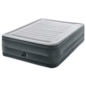 INTEX Dura-Beam Deluxe Comfort-Plush Air Mattress Built-In Electric Pump - Queen