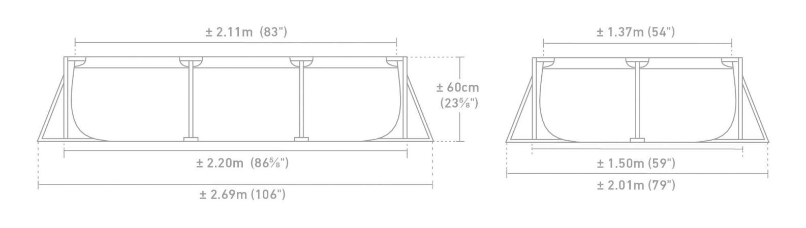 Rectangular Frame Pool (2.2m x 1.5m x 60cm) Rectangular Frame Pool (2.2m x 1.5m x 60cm) - Image 4